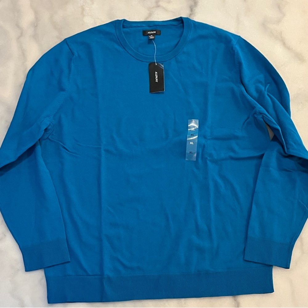 Alfani Men's Blue Crewneck Sweater